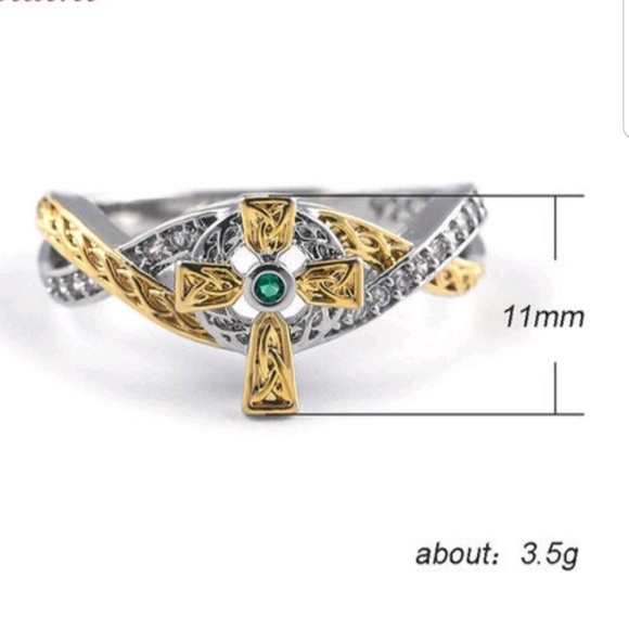 💗New beautiful sterling silver crossring size7 &9 - Picture 7 of 8